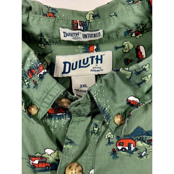Men’s Duluth Short Sleeve Button Up 2XL RELAXED FIT, Campers RV Camping Untucked - Picture 5 of 9